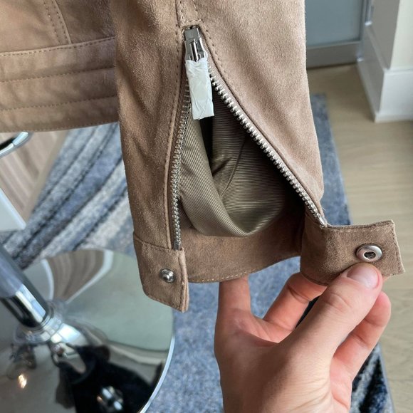 Reiss Suede Racer / Bomber Jacket - Picture 7 of 12
